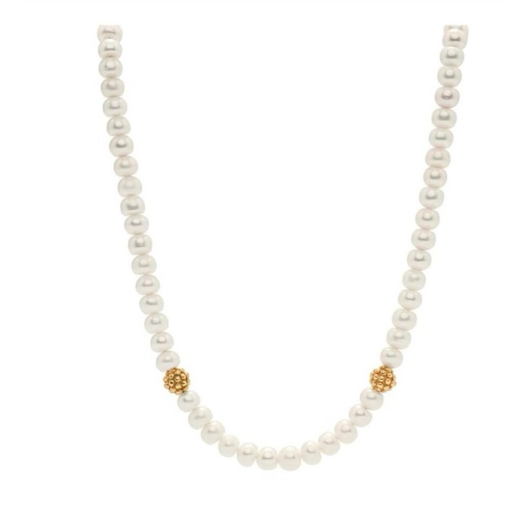 Capucine De Wulf Berry Single Strand Necklace White Gold Rope Of Beads